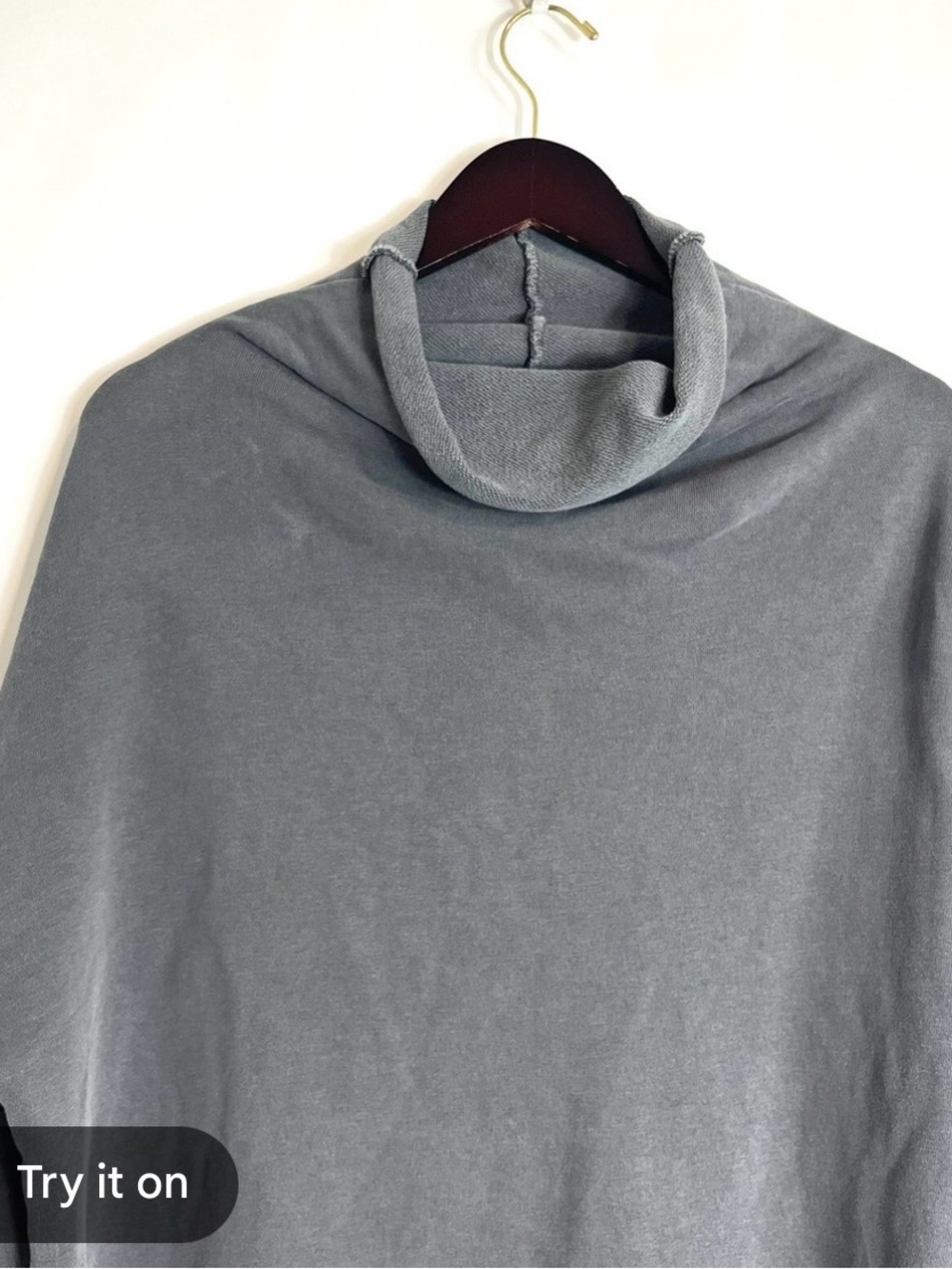 We The Free Women's Gray Turtleneck Top